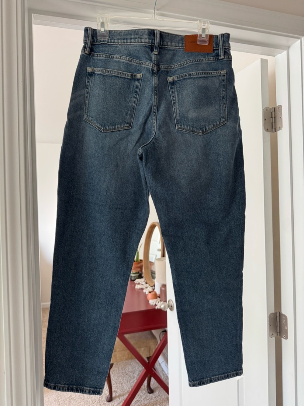 Lucky Brand Women's High Rise Mom Jeans - Medium Blue Wash Personal Closet Item - Picture 2 of 3